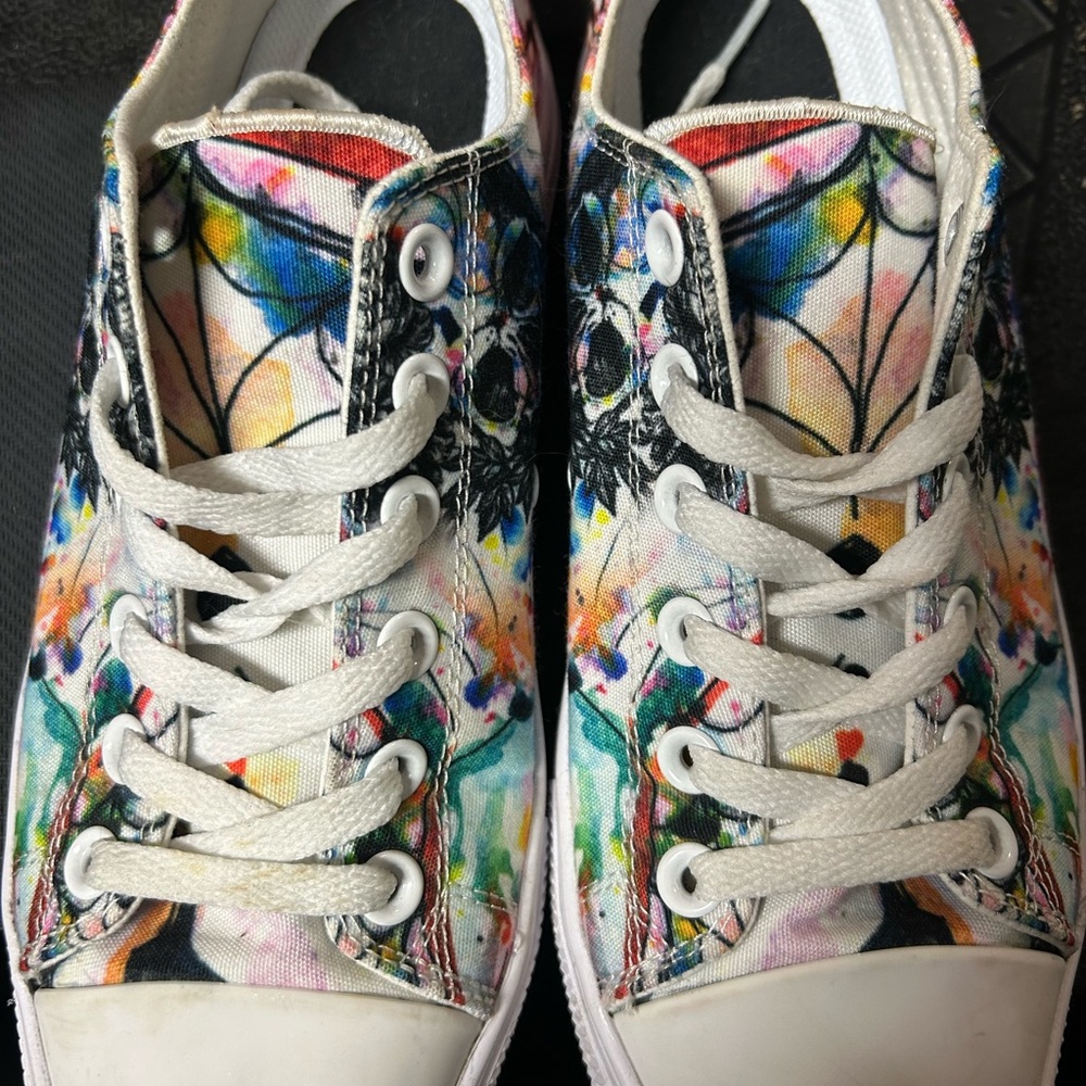 RAAD Abstract Multicolor Women's Sneakers with skulls